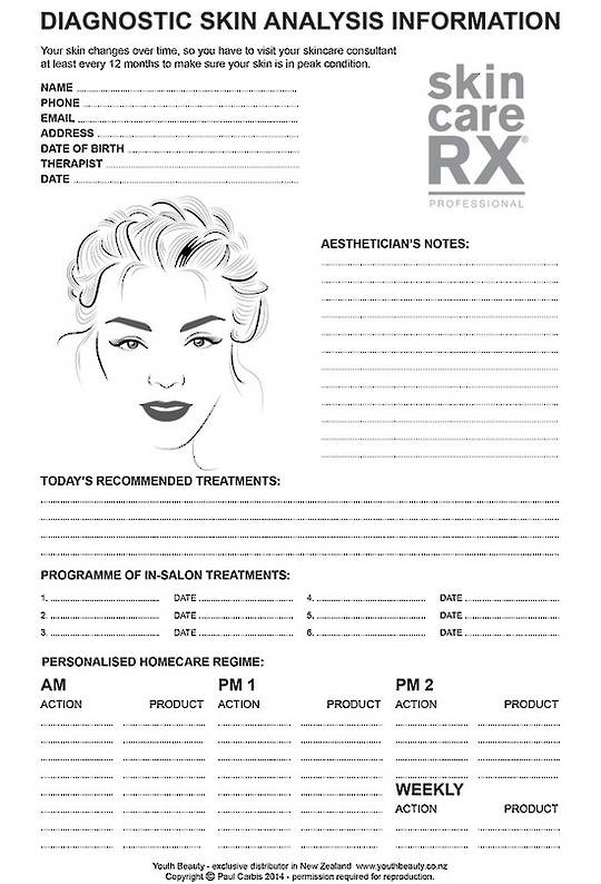 SkincareRX Client Consultation Pad 50 Sheets image 0